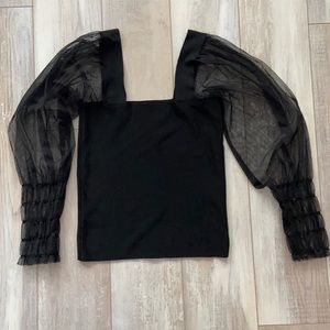 Mango puff sleeves top